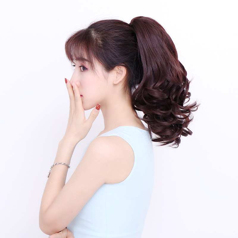Ngoạm tóc giả xoăn lửng N152 FREESHIP Tóc giả ngoạm xoăn, kẹp ngoạm lửng, tóc giả nữ