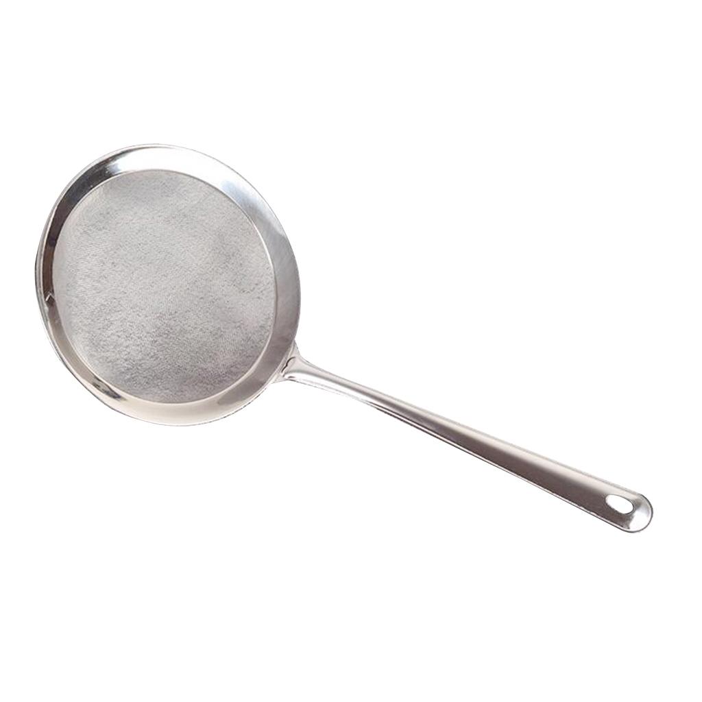 Stainless Fine Mesh Oil Skimmer Spoon Food Strainer Sieve Colander 8cm