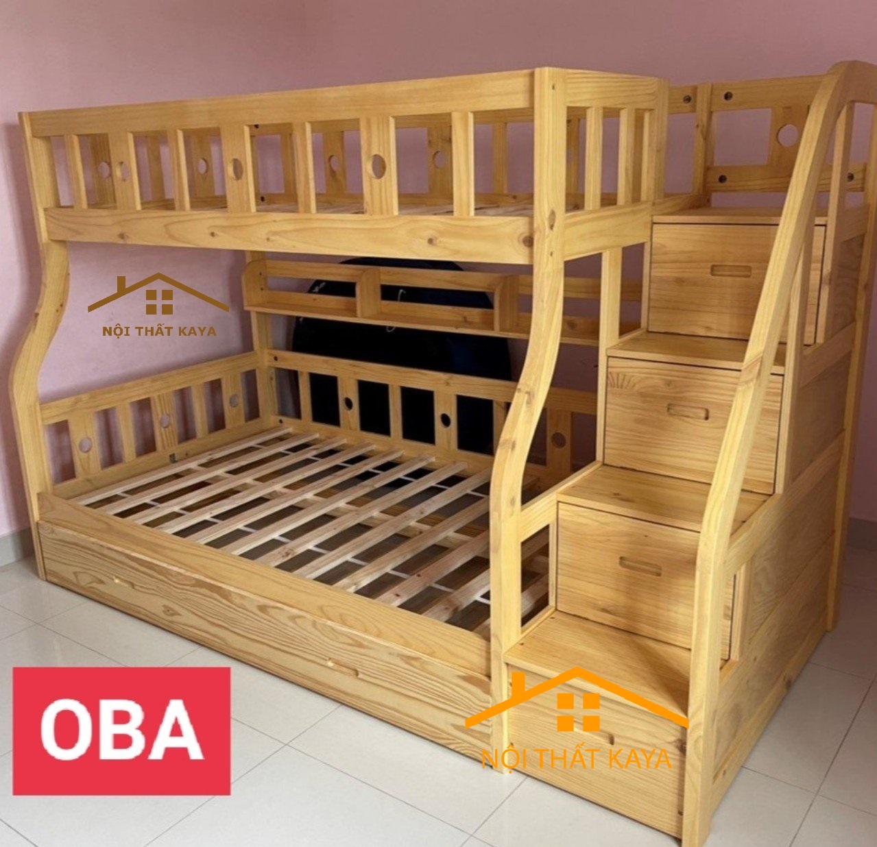 Giường 3 tầng - OBA (1m-1m2-1m)