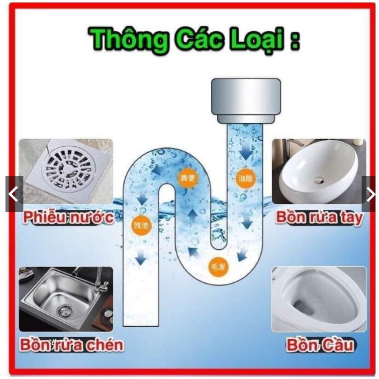 Bột thông tắc cống, đường ống nước, bồn cầu cực mạnh - nắp xanh ❖Khuyenmai247❖