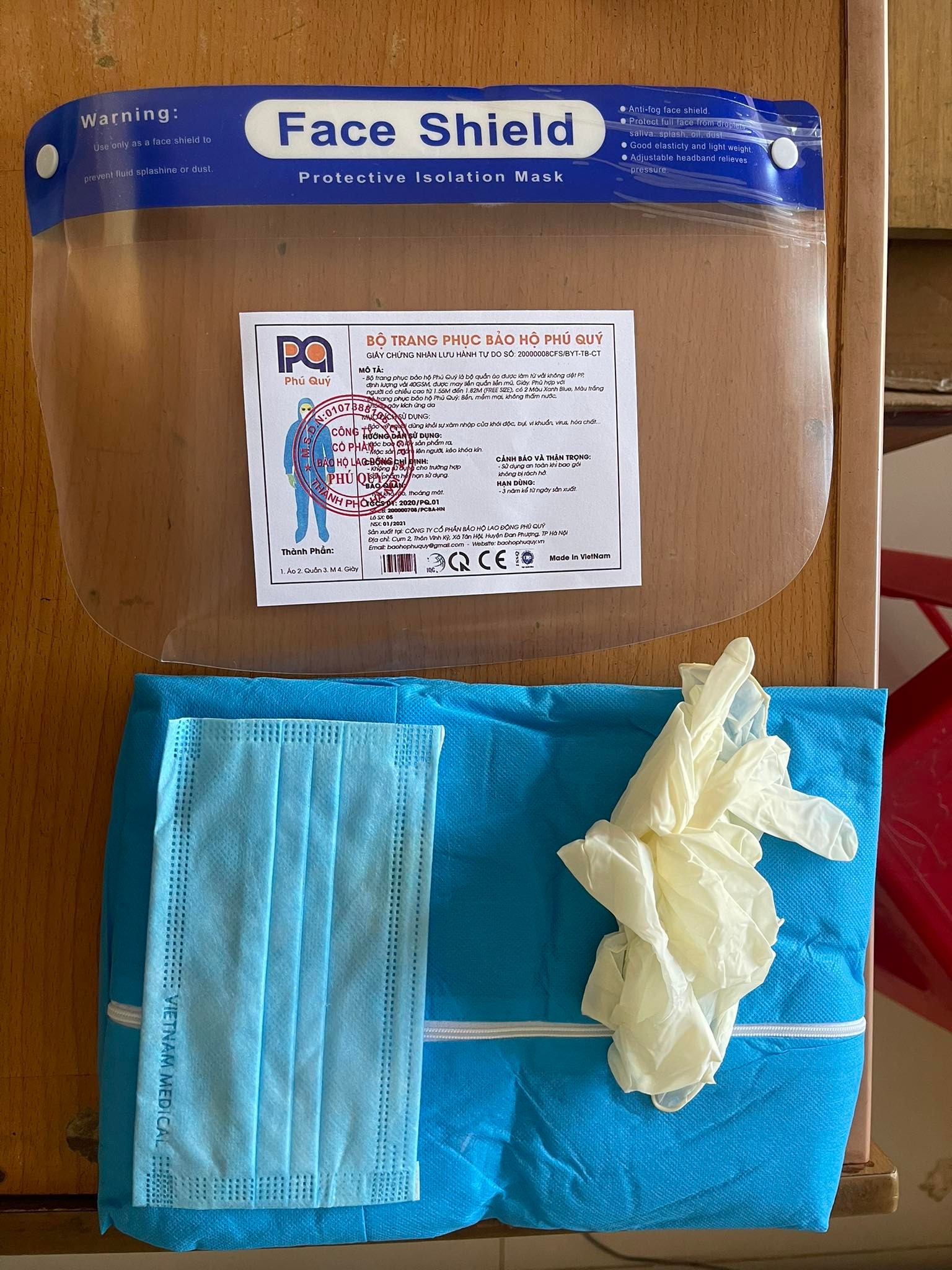 Bộ Quần Áo Bảo Hộ Y Tế Phòng Dịch Phú Quý