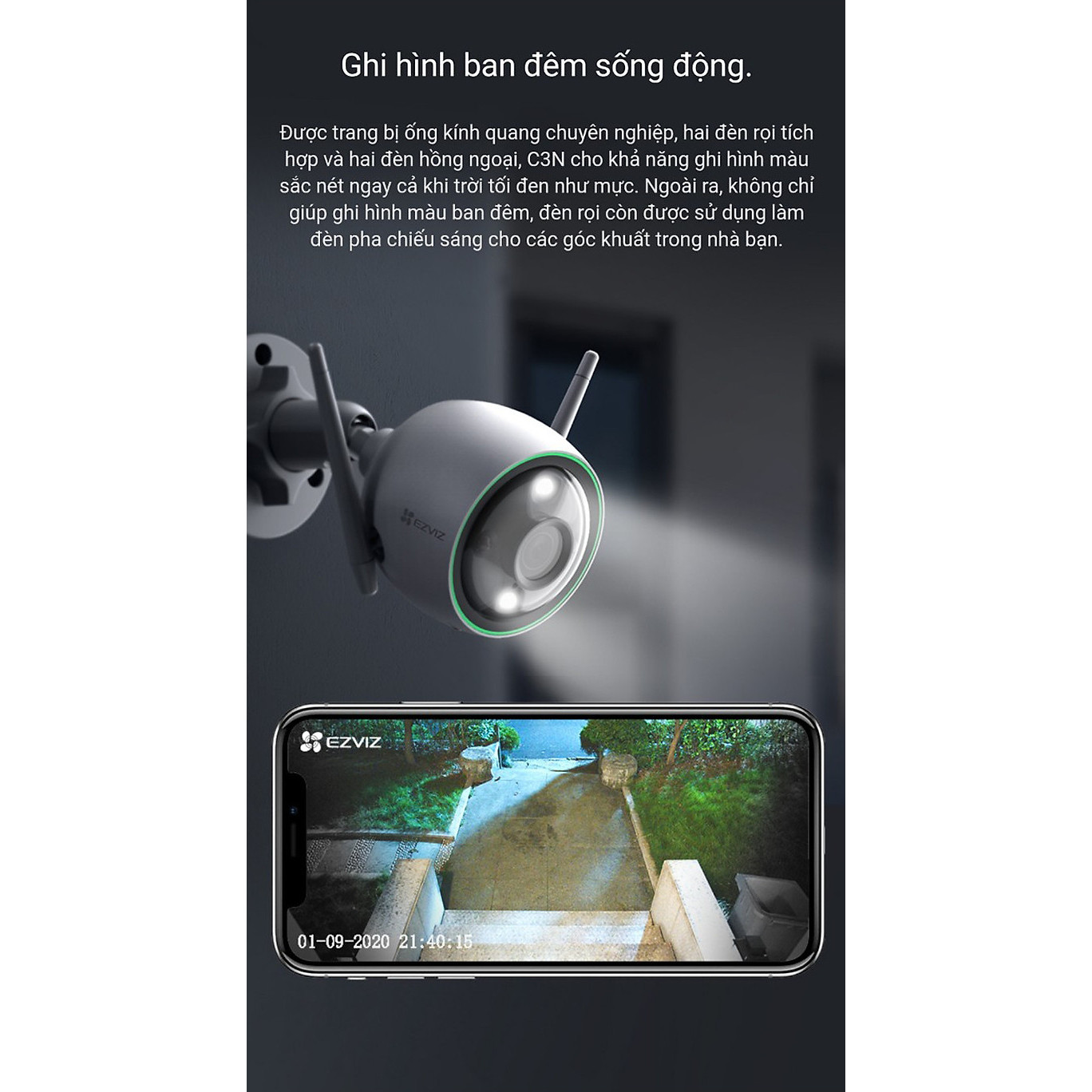 Camera Ezviz IP Wifi C3N 1080P -  Hàng chính hãng