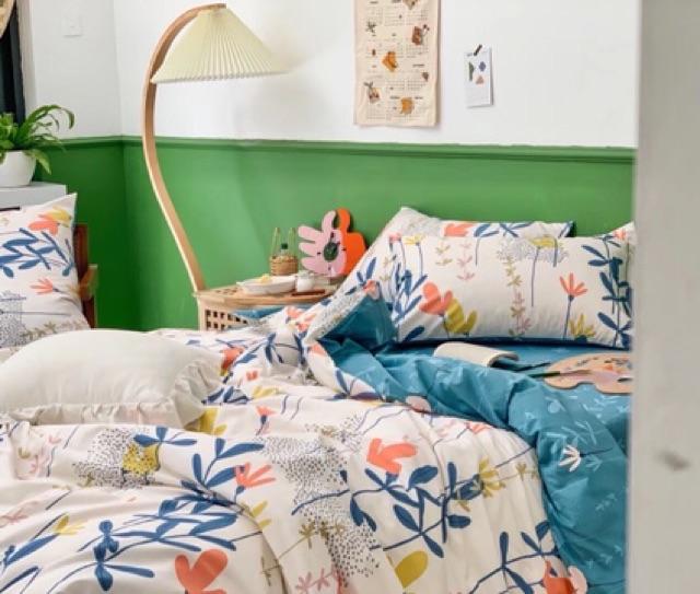 Set Cotton Living Hàng Nhập Khẩu Cao Cấp 100% cotton Lá Me Xanh Trong BST Hello Summer 2020