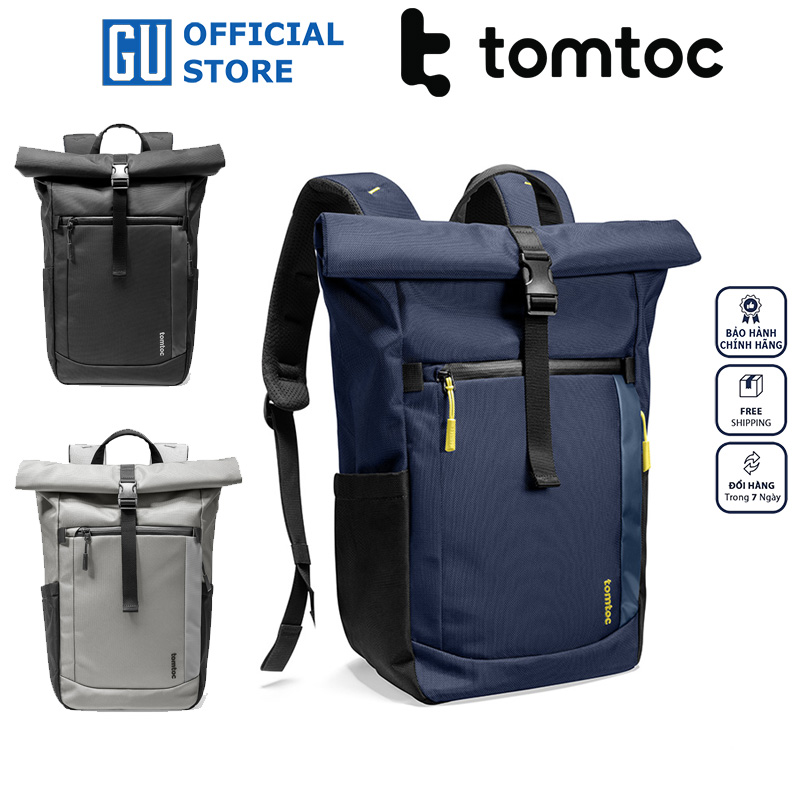 Balo TOMTOC Navigator Rolltop T61M1 Đựng Vừa Vặn Cho Macbook Laptop 13-16inch Dung Tích 17-23L Dùng Văn Phòng Du Lịch Vải Chống Nước Hàng Chính Hãng