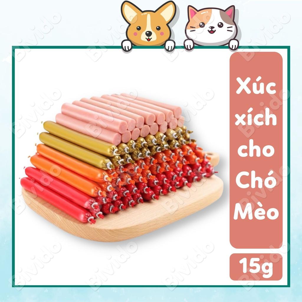 Hình ảnh Xúc xích cho chó và mèo dinh dưỡng 15g x 1 thanh - Bivido Pet Shop