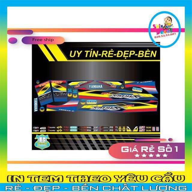 Tem rời Sirius xăng cơ V8