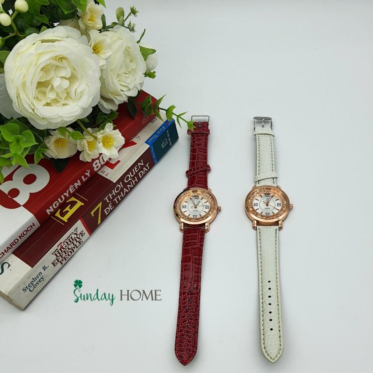 Đồng hồ nữ dây da phong cách Hàn Quốc