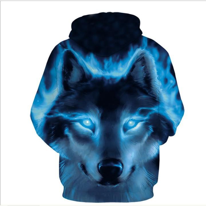 Áo hoodie nam 3D Sói Xanh Cá Tính Hot 2019 mã TOA69