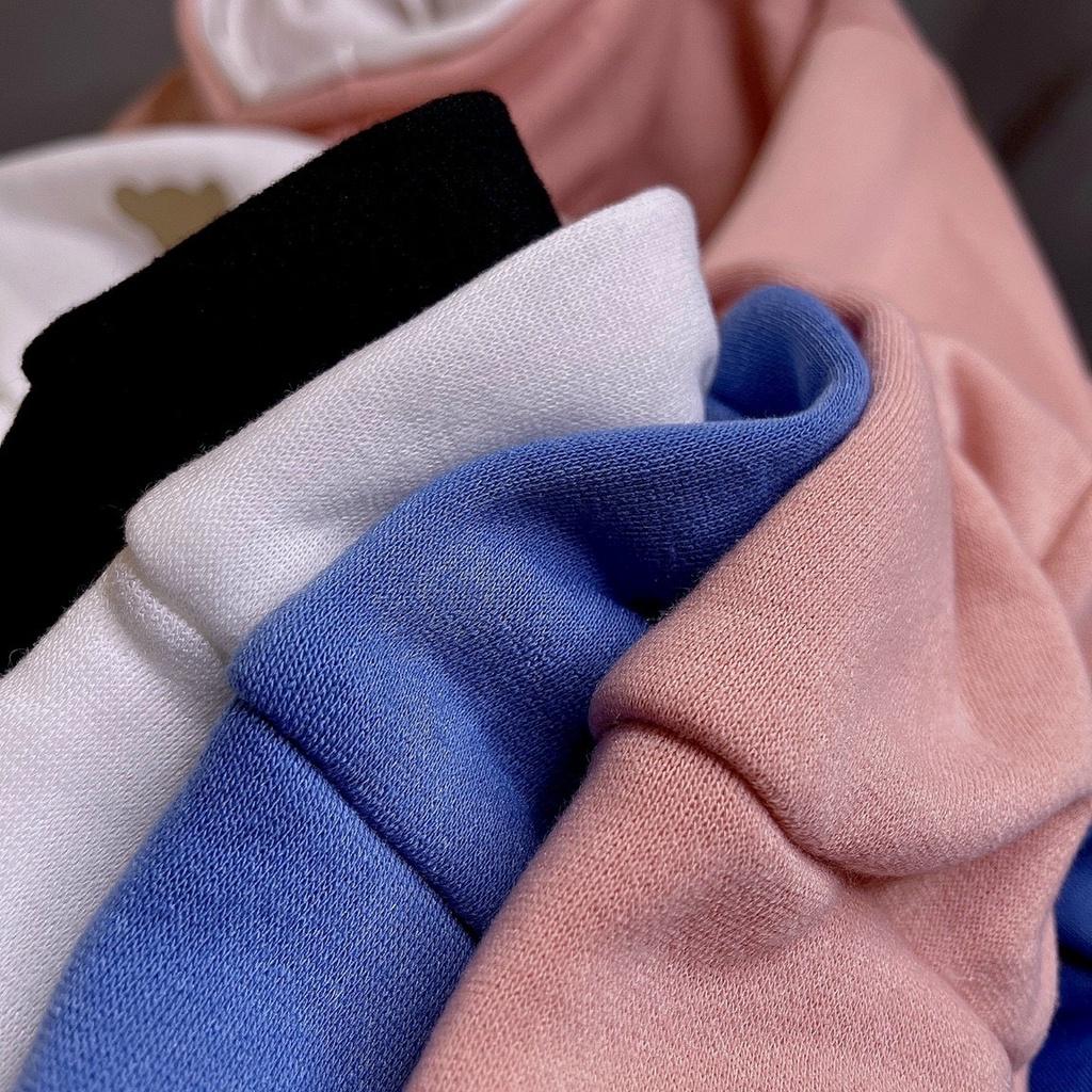 Áo Hoodie 2 Nón Nỉ Bông Form Unisex Nam Nữ