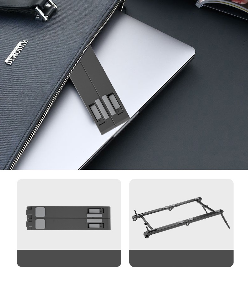 Giá Đỡ Laptop Cao Cấp Q4A1 dành cho Macbook Ipad Surface và máy tính xách tay Có Thể Gấp Gọn, Giúp Tản Nhiệt Laptop, Macbook, Máy Tính Xách Tay