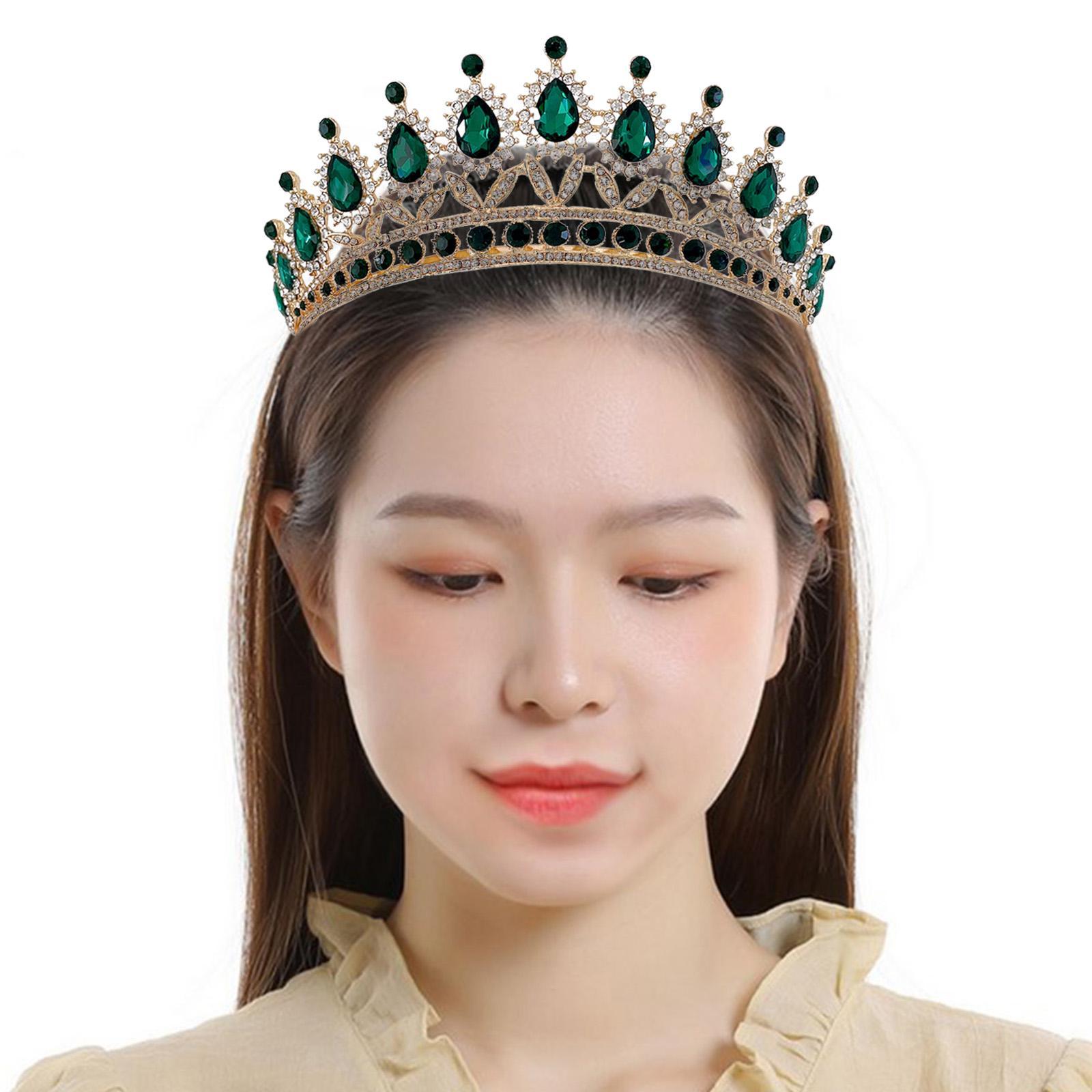 Tiara Crown with Comb Baroque Gifts Gorgeous Tiara Crown for Party Birthday