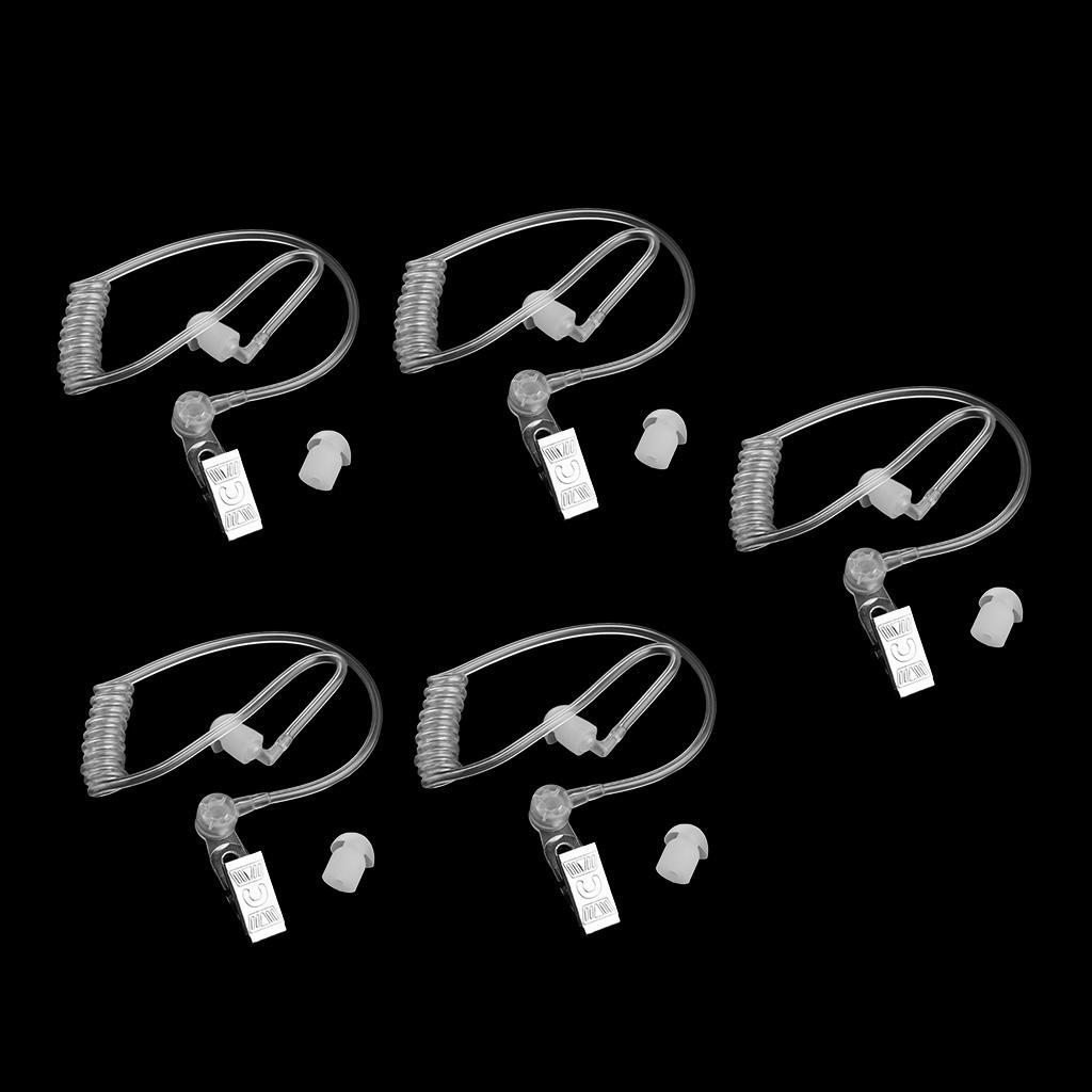 5Pieces Replacement Acoustic Coil Tube for Two Way Radio Earpiece