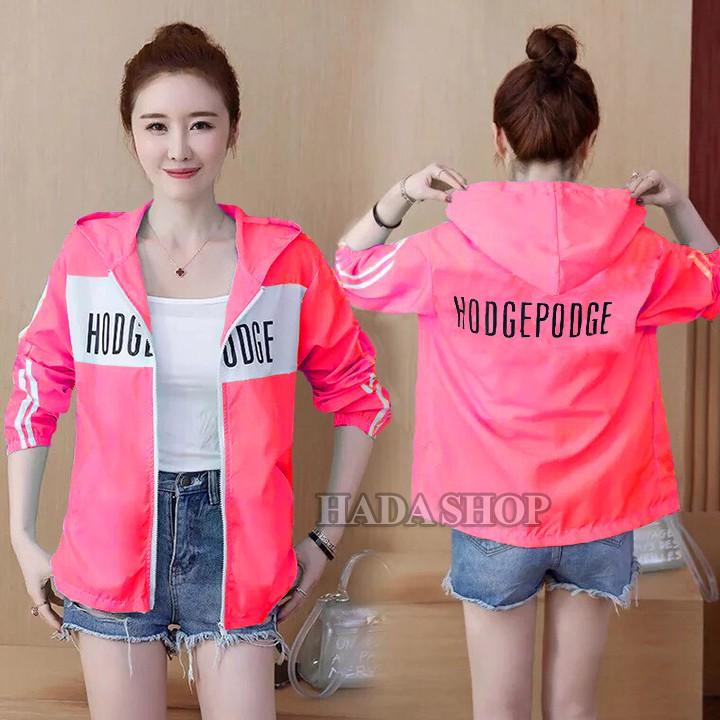 Áo khoác Nữ Thời Trang, Áo khoác dù nữ lót lưới bên trong