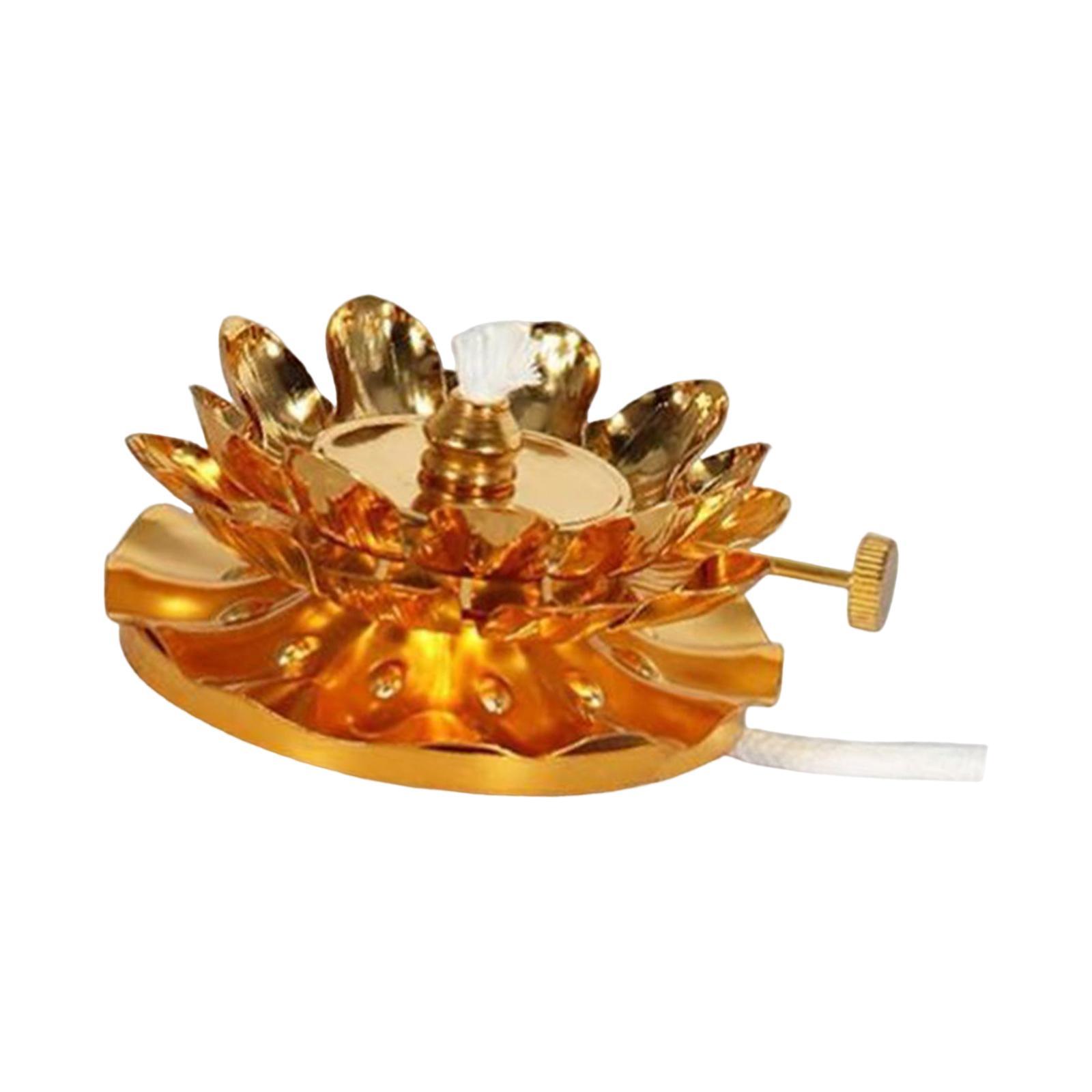 Retro Style Butter Lamp Wick Holder Without Wick Lamp Holder Alloy Ghee Lamp Holder for Home Decor Replacement DIY Supplies Altar