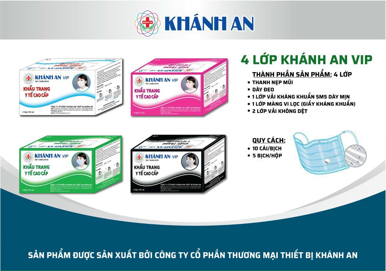 [HCM] [Hàng loại 1] Khẩu Trang Y Tế Kháng Khuẩn 4 Lớp - Hàng Cao Cấp Loại 1 - Tặng Kèm 5 Chiếc Khẩu Trang