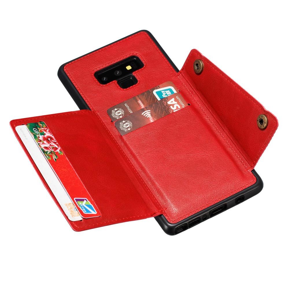 Ốp lưng da ví gập cho Samsung Galaxy Note9 S10 S9 S8 Plus S10+ S9+ S8+ S10e