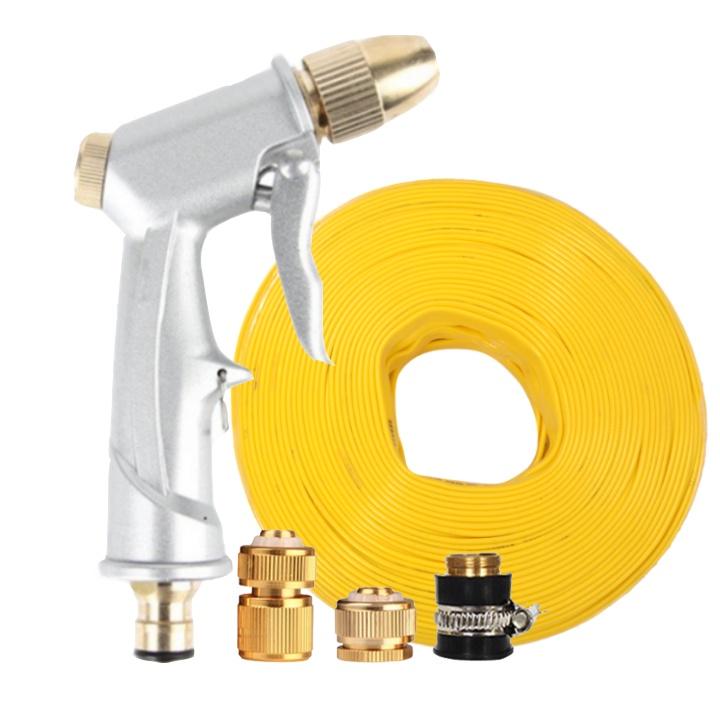 Rửa xe tưới cây Bộ dây và vòi xịt tăng áp lực nước 300% loại 30m cút đồng,nối đồng 206701
