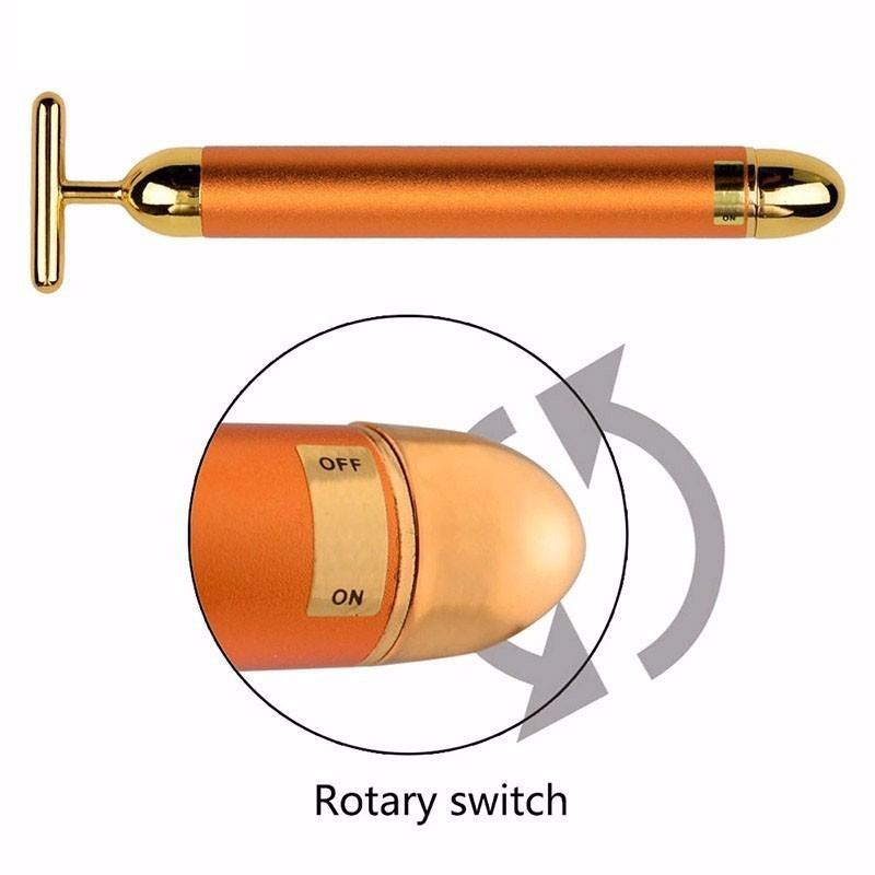 (Có Quà Tặng) Combo 02 Mát Xa Rung Châm Cứu Không Dây Châm Cứu Mát Xa Mini Cầm Tay Tê 24k Gold FS1122