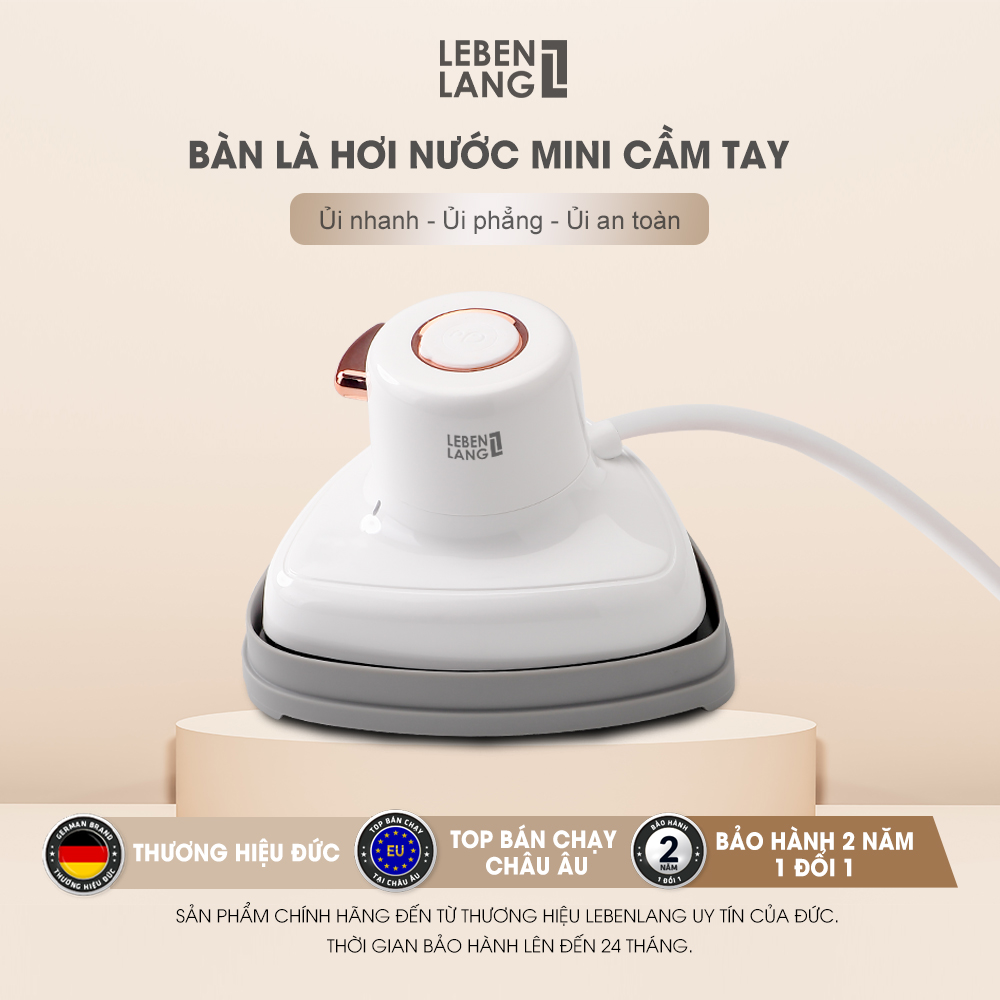 Bàn là hơi nước cầm tay mini Lebenlang LBL5283, công suất 800W, nhỏ gọn tiện lợi, bảo hành 2 năm - hàng chính hãng