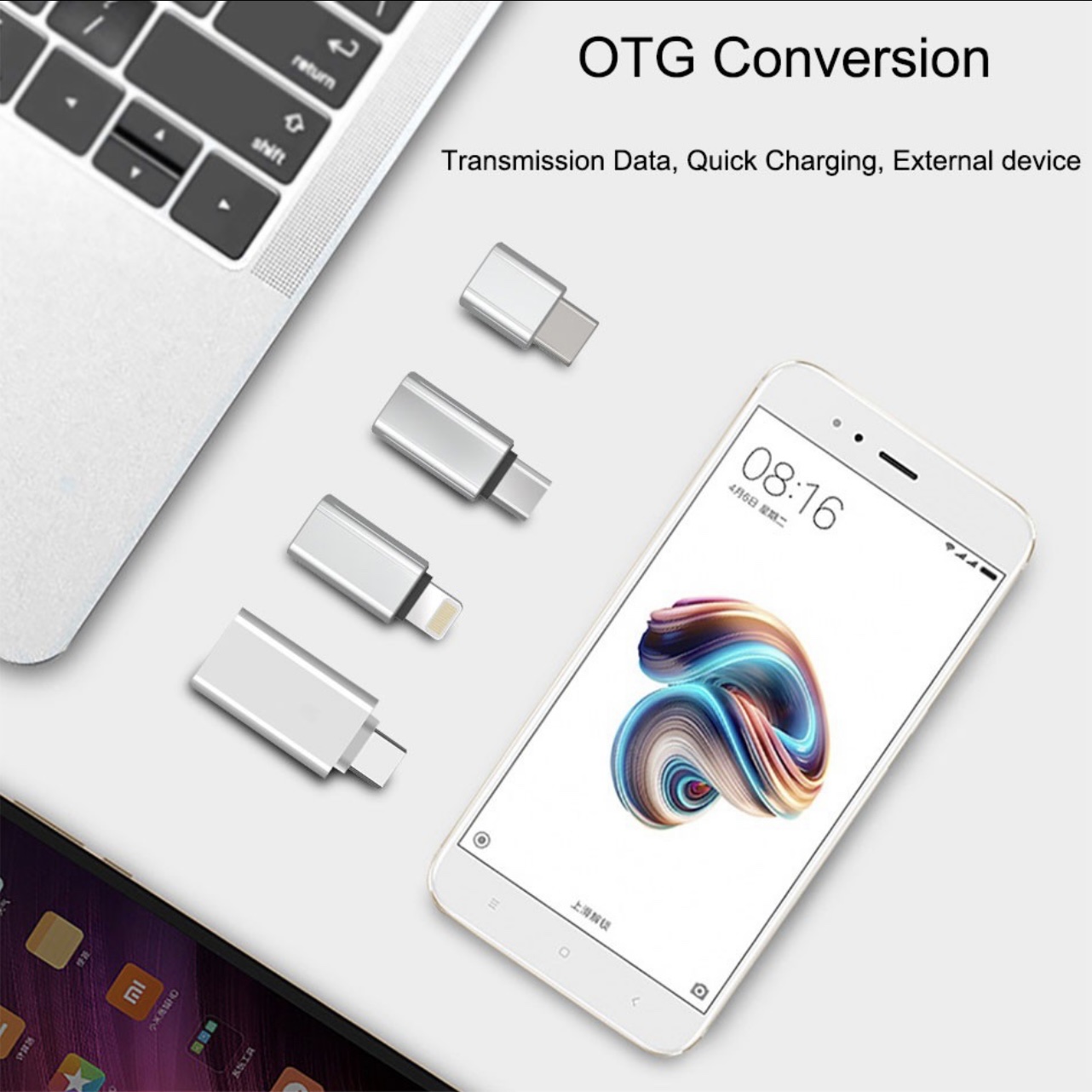 Bộ Chuyển Đổi Wiwu OTG Micro USB To Type-C Cho Các Điện Thoại Phổ Thông Chất Liệu Hợp Kim Nhôm Cao Cấp - Hàng Chính Hãng