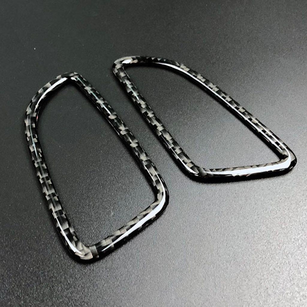 2x Air Vent Outlet Cover Trim Frame Sticker for W205 Carbon Fiber