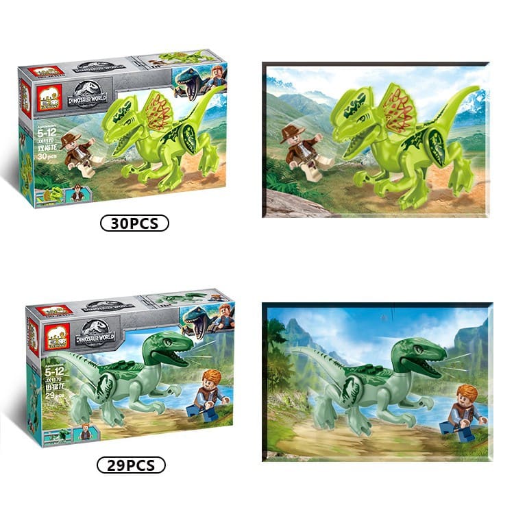 Set 8 Hộp Minifigures Khủng Long Lắp Ráp Xếp Hình Mô Hình Bầy Khủng Long Cổ Đại - Đồ Chơi Trẻ Em