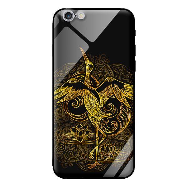 Ốp lưng kính cường lực cho iPhone 6 Plus Hạc Vàng - Hàng chính hãng