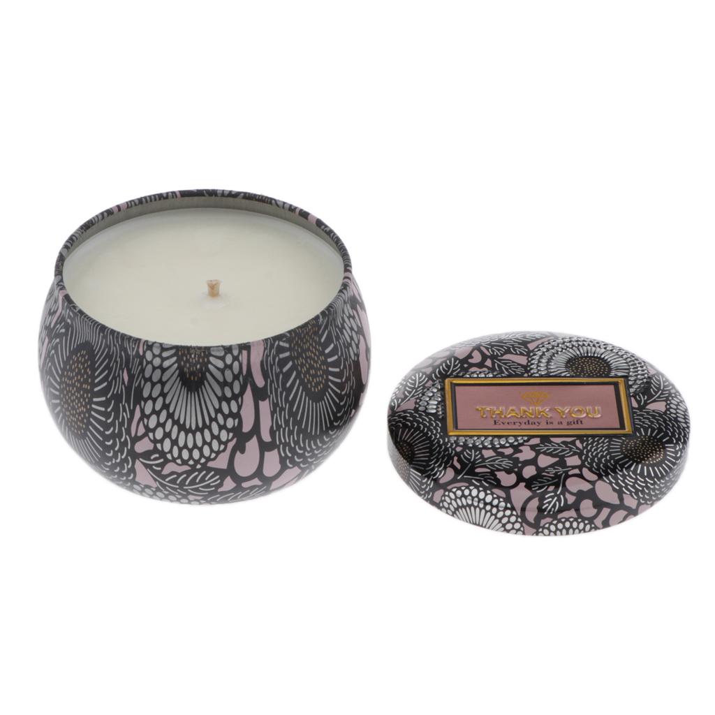 Scented Candles, Wax Soy Candles in Portable Metallic Tins, Strongly Scented for Aromatherapy, Option and Portable Travel Supplies