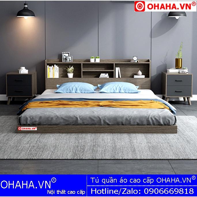 Giường Ngủ Gỗ Công Nghiệp Cao Cấp GN105 OHAHA ( 1m8x2m) - Mang Phong cách Nhật Bản Kiểu Nội Thất Lắp Ráp