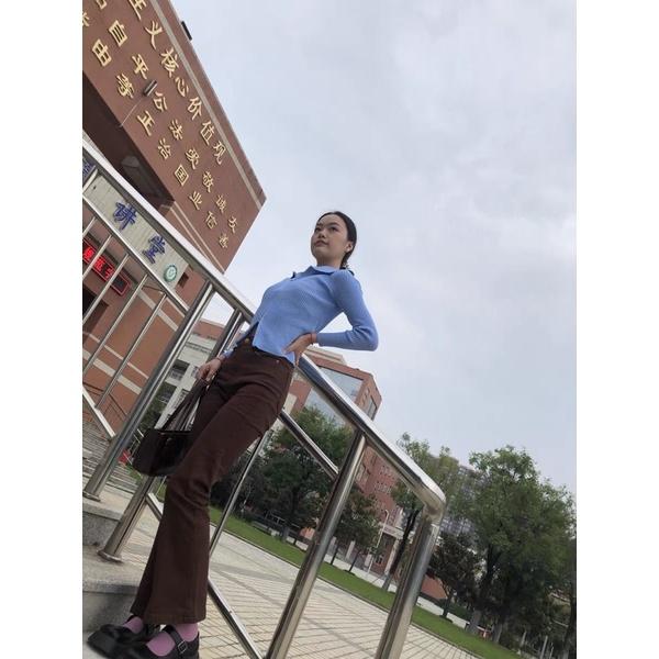 Quần jeans ống vẩy tôn dáng hai màu Nâu/Đen kèm feedback
