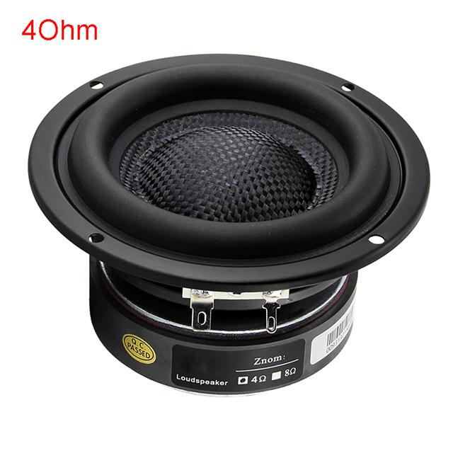 Loa phụ 4 inch 4 inch 4 8 ohm 50W Audio sửa đổi âm thanh Long Stroke Deep Bass Bookshelf Loa Color: 8Ohm