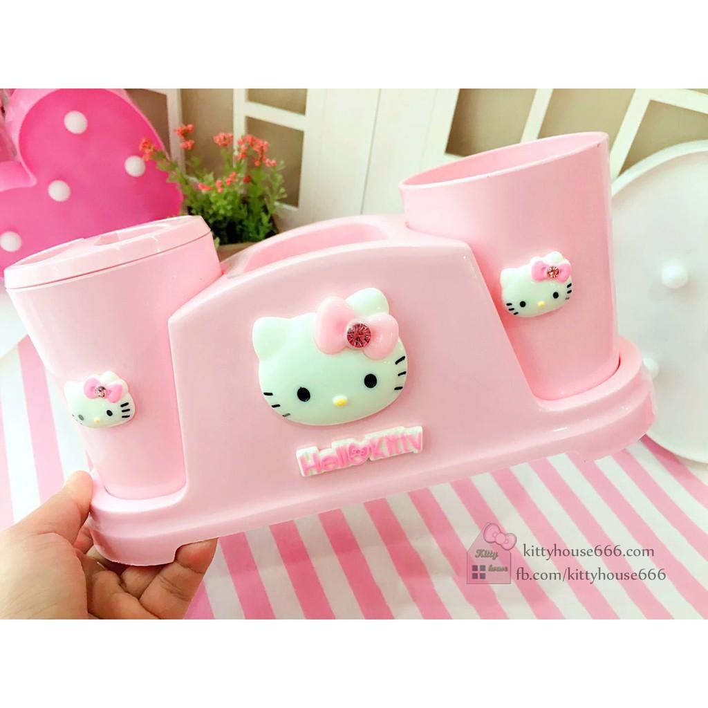 HỘP CẮM BÀN CHẢI KÈM LY KITTY HOUSE