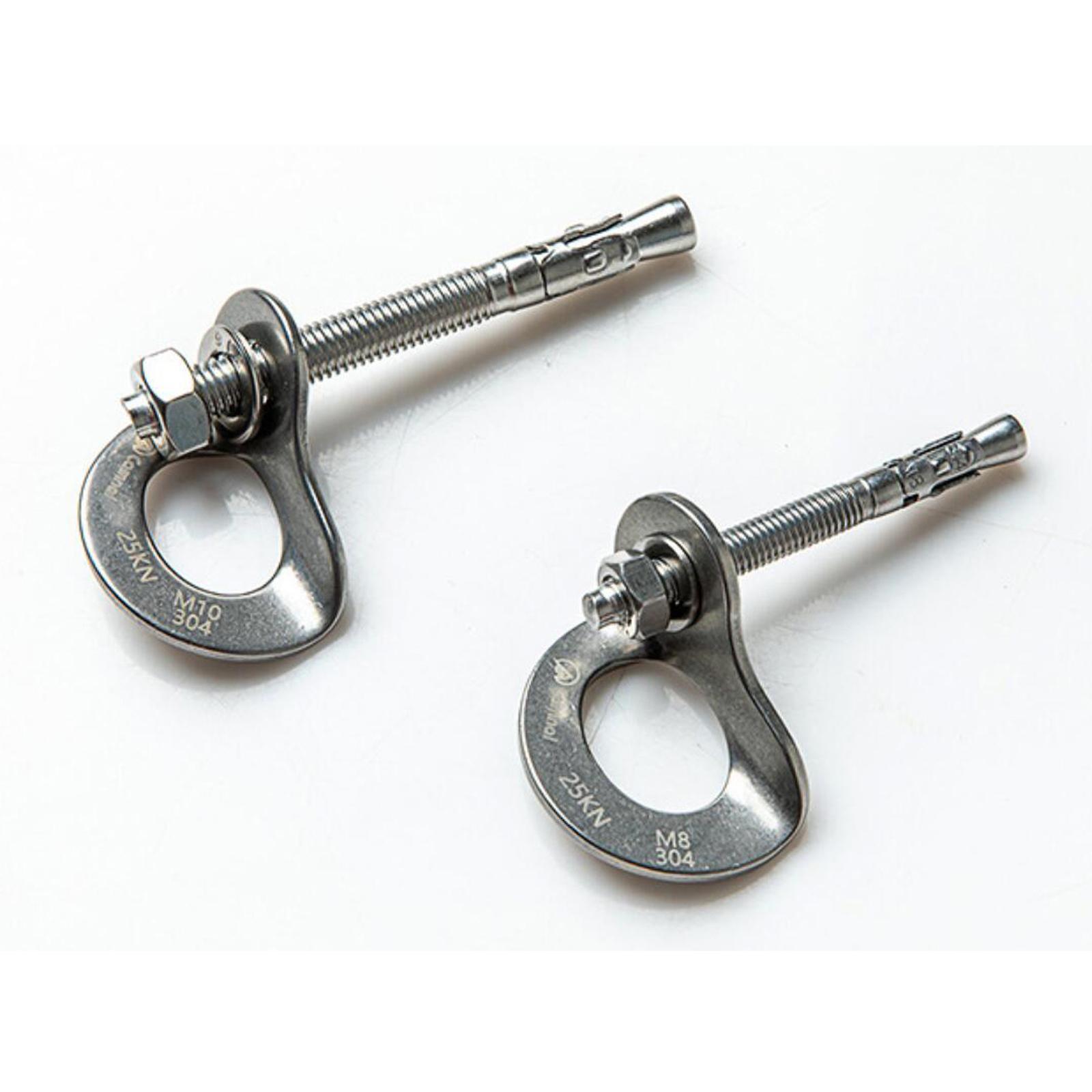 2x 25KN 304 Stainless Steel Anchor Hanger Climb Fastening Fixed Point Expansion Screw Piton Outdoor Tool for Safety Climbing