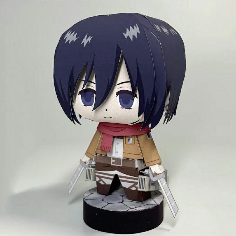 Mô hình giấy anime  [ATTACK ON TITAN] chibi Mikasa Ackerman