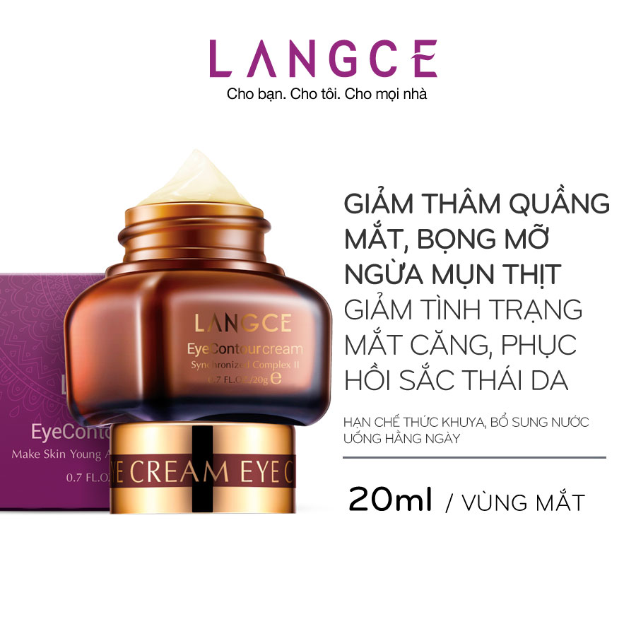 Kem Dưỡng Da Vùng Mắt Ngừa Mụn Thịt - Chống Thâm -  Nhăn 20ml TẶNG Kem Làm Rụng Lông Trắng Da 20ml LANGCE