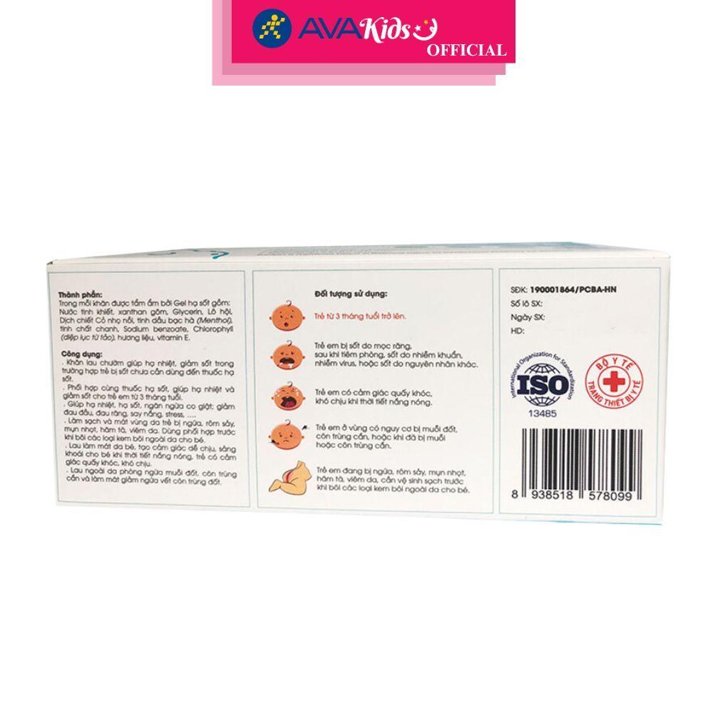 Khăn hạ sốt Dr.Papie cho bé từ 3 tháng (hộp 5 cái) - Hàng Chính Hãng