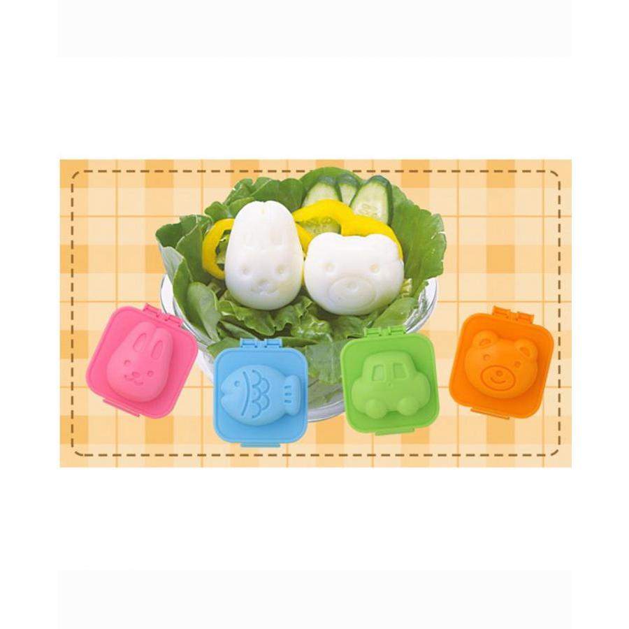 Combo Khuôn cơm, bánh mì tạo hình gấu ngộ nghĩnh và Khuôn tạo hình cơm, trứng hình gấu và thỏ nội địa Nhật Bản
