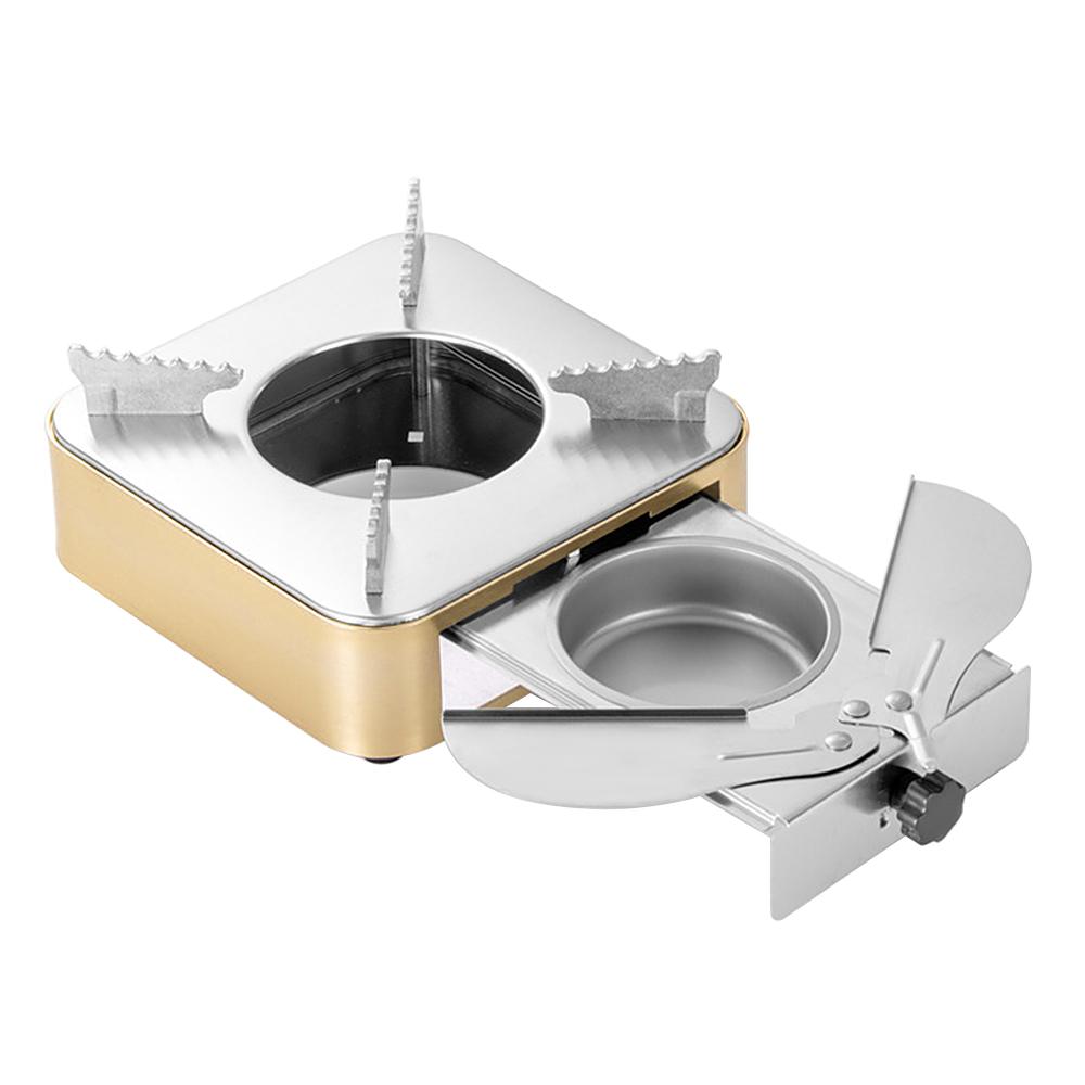 Alcohol Stove Spirit Burner with Push-pull Drawer for Outdoor BBQ Backpacking Camping Hiking