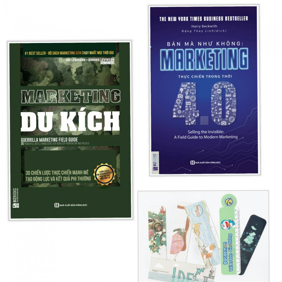 Combo marketing du kích +marketing 4.0 (tặng kèm bookmark)