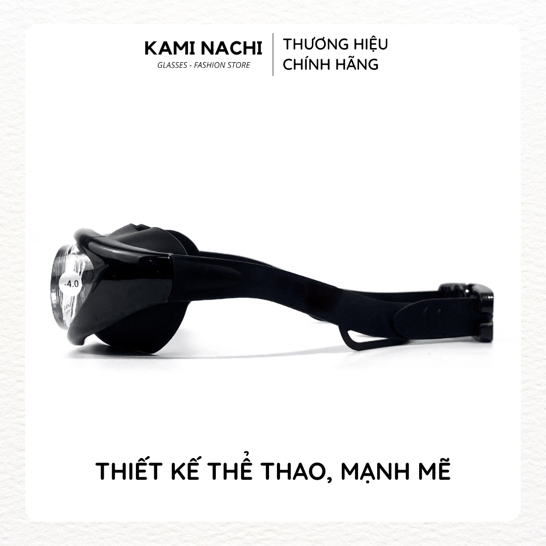 Kính bơi cận nâng cấp cho người lớn có độ cận từ 2.0 đến 9.0 độ chính hãng KAMI NACHI