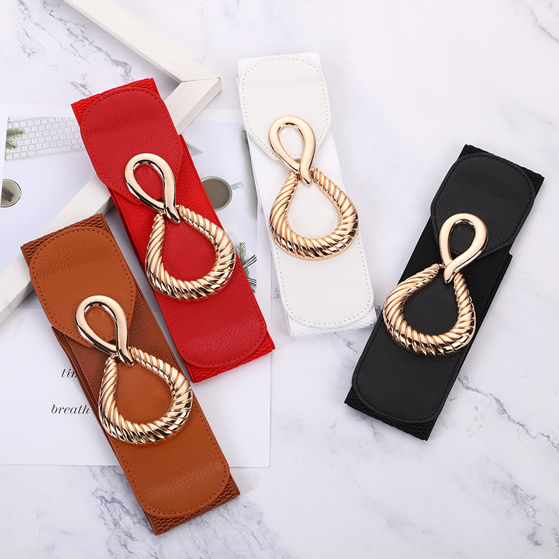 Thắt lưng nữ dây nịt nữ đai váy bản to 7cm Thun Co Giãn mang Đầm váy Casual Thời Trang Hàn QUốc dona23052901