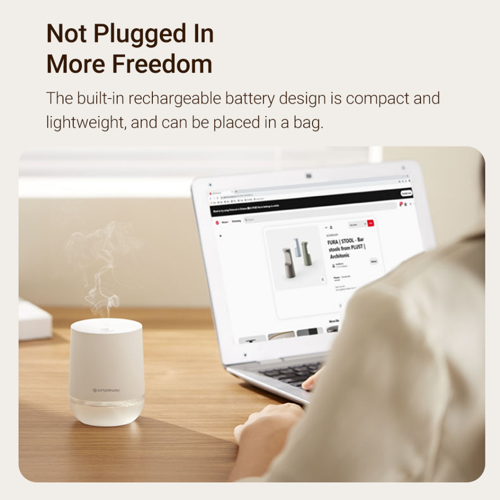 Máy Khuếch Tán Tinh Dầu Xiaomi Youpin 90mL Kết Nối USB Tiện Dụng