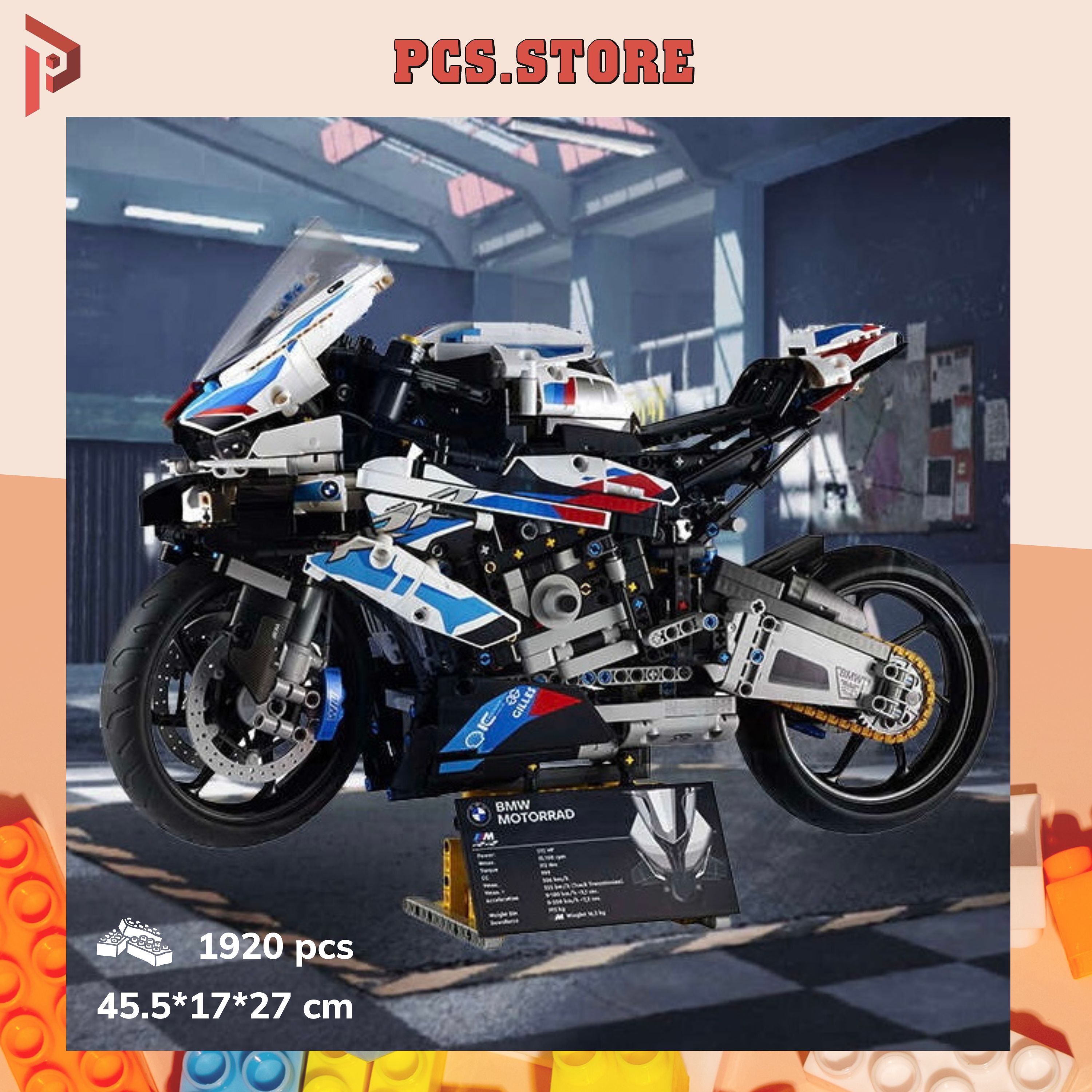 Đồ Chơi Lắp Ráp Mô Hình Xe Mô Tô BMW S1000 RR - PCS STORE