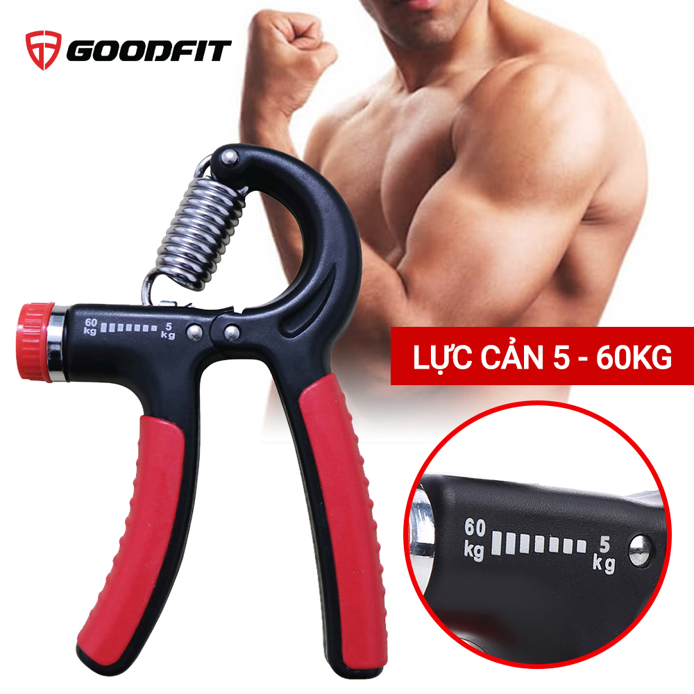 Kìm bóp tập cơ tay, kìm bóp tay GoodFit tùy chỉnh 5-60kg tập gym, tập lực tại nhà GF01E