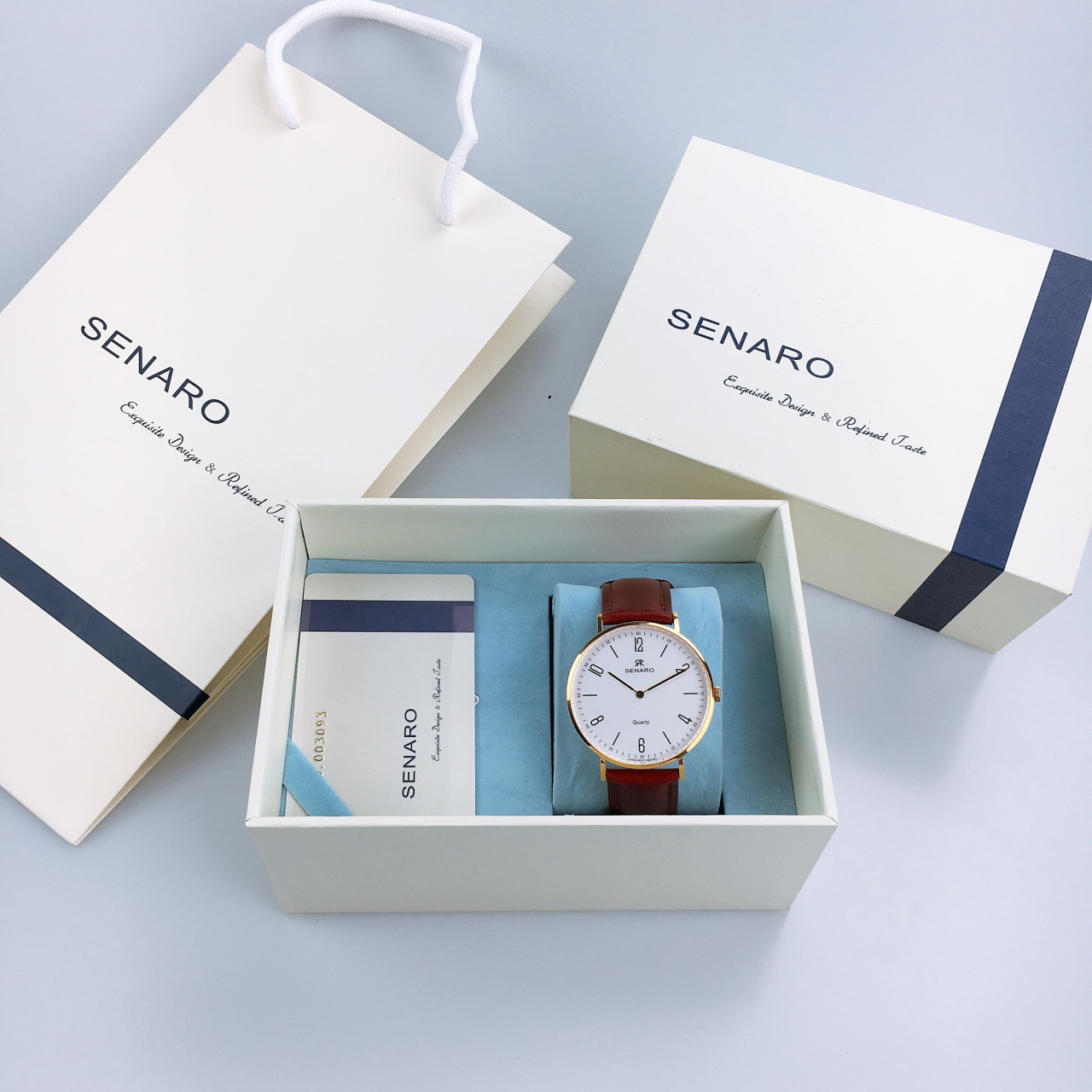 Đồng hồ nam dây da SENARO Classic Every Time SAR66016GWZ - Đồng hồ Nhật Bản chính hãng