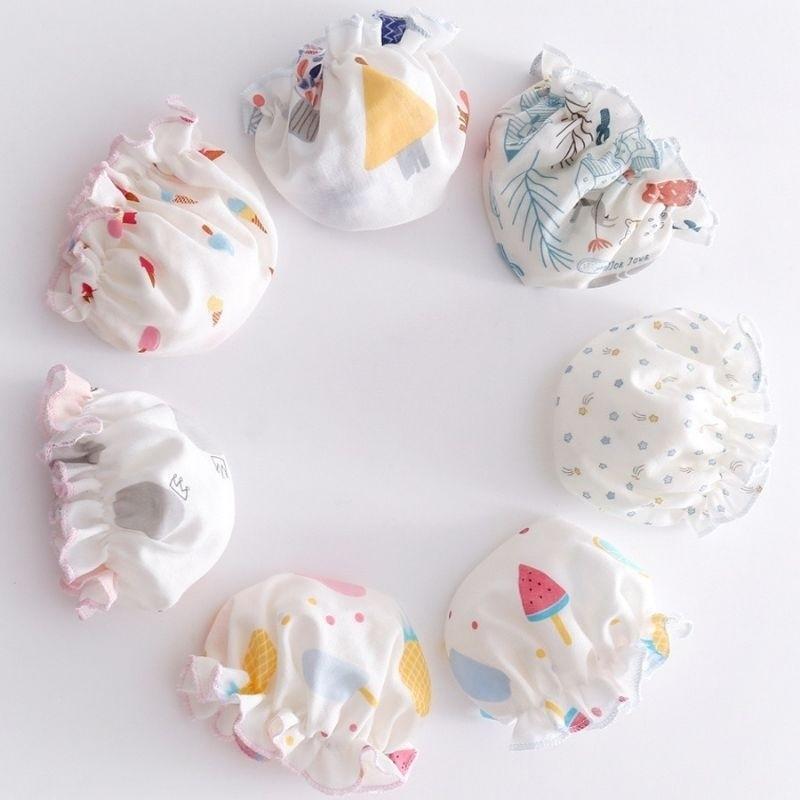 (0-3m) Mũ / Nón Bèo Chất Cotton Dễ Thương Cho Bé Gái Sơ Sinh