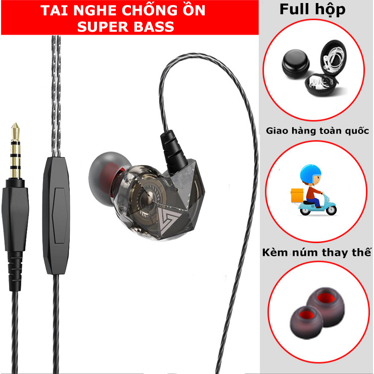 Tai Nghe Phone Nghe Nhạc Chơi Game AK2 Pro 2021 Mới Nhất Âm Thanh Super Bass, Dây Chống Rối, Có Mic Đàm Thoại, Full hộp ( hàng chính hãng )