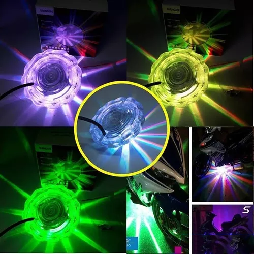 Đèn Led Gắn Gầm Xe Máy 48 Tia Đảo Màu Chớp Nháy Cực Chất