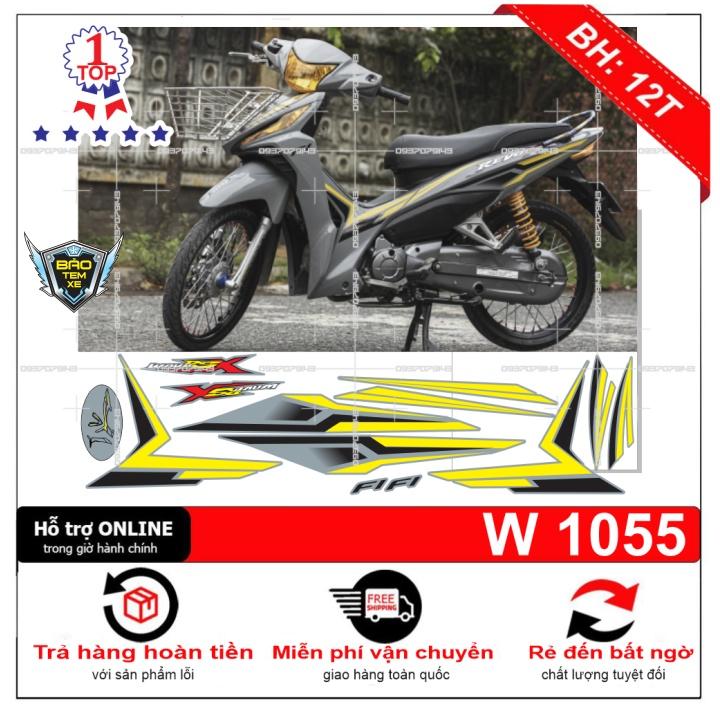 Tem rời dán xe wave RSX xám xi măng - Bi Decal