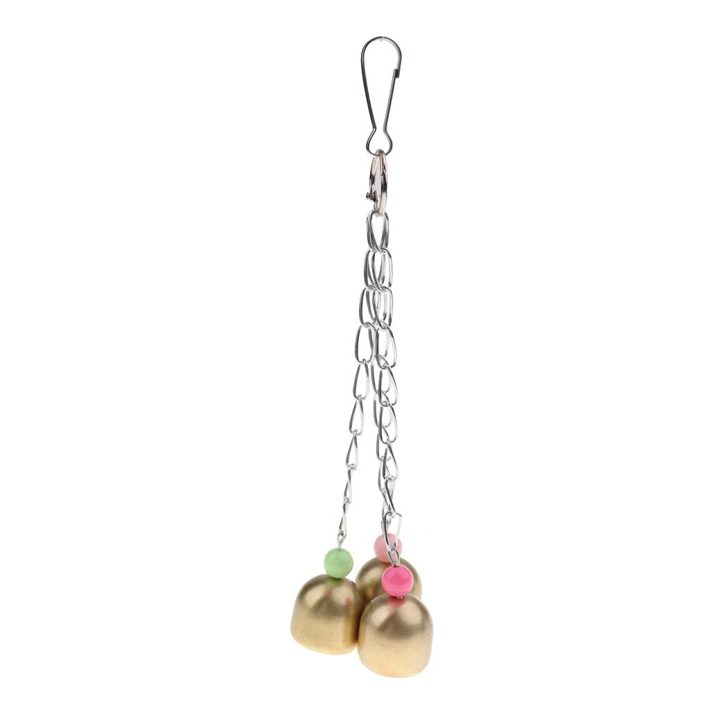 Bird Swing Toys with 3-Bells Parrot Cage Hammock Ladder Hanging Chewing Toy